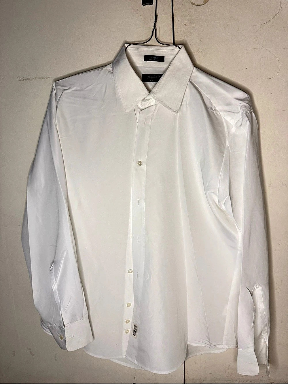 Joseph & Feiss Fitted White Long Sleeve Dress Shirt Size Large